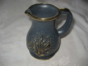 Gilde Messingblumenvase Krug Kanne Handarbeit Höhe 12 cm