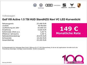 Volkswagen Golf VIII Active 1.5 TSI HUD StandHZG Navi VC LED Kurve Bild 3