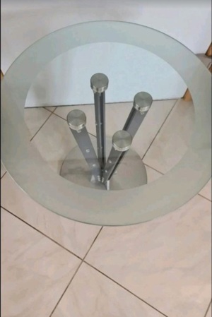 Glastisch Tisch  rund Bild 1