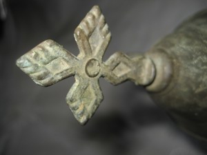 massiver Messing Bronze? WeihrauchBrenner Antik, Höhe ca. 19 cm Bild 5