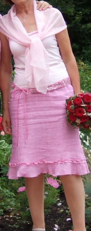 Damenkostüm, Marke Madeleine, Größe 36, rosa Leinen,  2 x getragen Bild 4