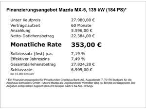 Mazda MX-5 SKY-G RF EXCLUSIVE+LEDER+GARANTIE 5/2029 Bild 4