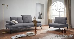 Designer Sofa 2-Sitzer 212 cm Grau Couch Stenlille andas Bild 8