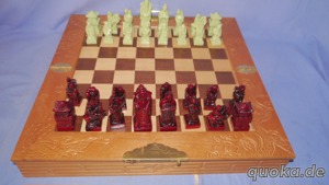 Kings of Dynasty Chinesisches Schachspiel Antik Schachbrett Holz Schachfiguren Chess   A