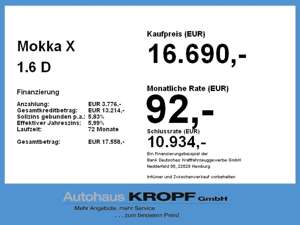 Opel Mokka X 1.6 D Innovation LED,Sitzheizung,DAB Bild 4