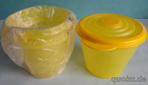 3 Tupperware Bungee Schüsseln 800 ml rund gelb ,1x mit flexi Deckel, Neu, unbenutzt
