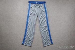 2 Workout Fitness Sports Sweatpants Freizeithosen grau blau weiß Streifen XL