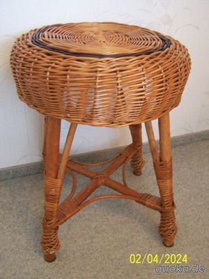 Korbhocker Sitzhocker Korbmöbel Korbstuhl Hocker Rattan-Möbel Rattanhocker Korbgeflecht Korb