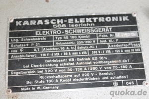 Karasch Schweisstrafo elktr. Schweissgerät 220 380 V Nostalgie Vintage leistungsstark Bild 2