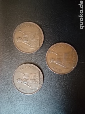 Ältere One Penny Münzen  Bild 2