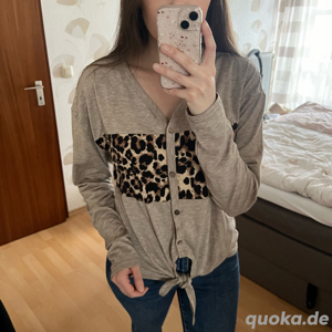 Damen Cardigan Größe 36 S Leopard shein Weste zum Binden