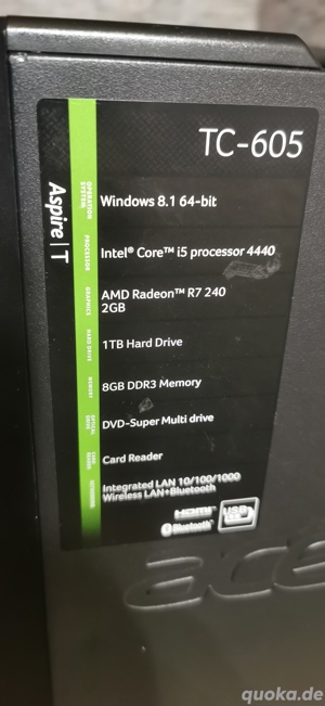 Acer Aspire TC 605 i5   240GB   1TB Windows 11 Bild 2