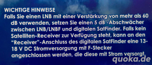 Best HQSF 101 Digital TV SAT Finder Signalfinder LCD Display Full HD 3D Kompass Bild 5