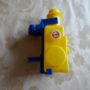 Vintage - Trinkflasche - Kinderartikel - Kunststoff, gelb blau