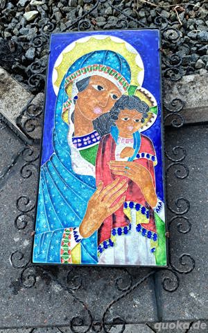 Ikone mit Bild Maria und Sohn.  Bild 2