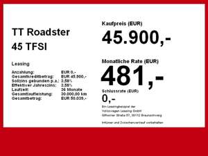 Audi TT Roadster 45 TFSI 5Jar S line competition plus Kame Bild 4