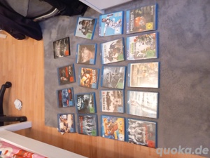 19 verschiedene blue-ray DVDs und playstation 4 spiele