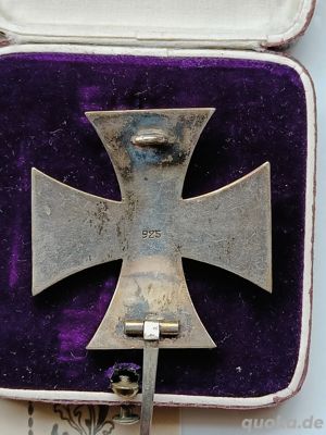 Eisernes Kreuz 1914 925 Silber im Etui Original Bild 4