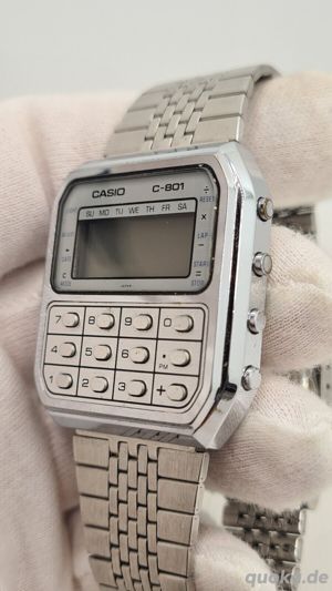  Casio C-801 Vintage Calculator LCD Watch Japan REPAIR or SPARE PARTS Bild 2