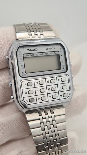 Casio C-801 Vintage Calculator LCD Watch Japan REPAIR or SPARE PARTS Bild 1