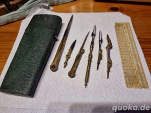  Antique Georgian Shagreen Etui, Drafting Tool Kit, Architect or Cartography Box