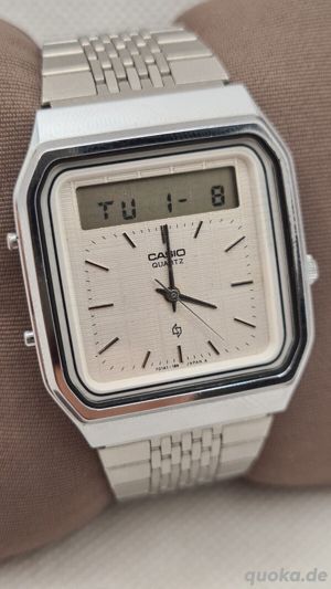  Casio AT-552 Touch Calculator "Janus " Vintage LCD Watch Japan REPAIR or...