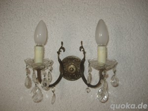 2 armige Wandlampe Wandleuchter Messing 60er Jahre Vintage