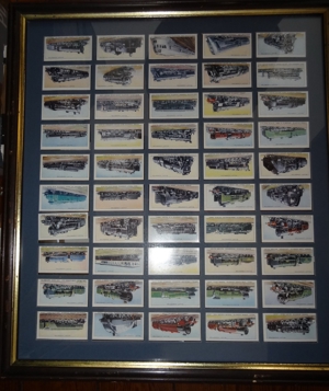 DG Englische Zigarettenbilder W.D & H.O. Wills Eisenbahn Lokomotiven 50 x+Bilderrahmen Rahmen Retro  Bild 1