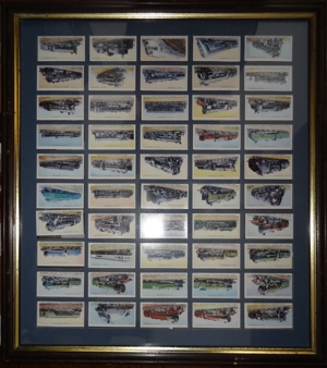 DG Englische Zigarettenbilder W.D & H.O. Wills Eisenbahn Lokomotiven 50 x+Bilderrahmen Rahmen Retro  Bild 4