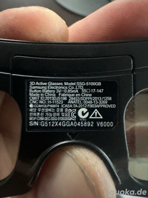 Original Samsung 3D Brillen Shutter Technik SSG-5100GB! Bild 2