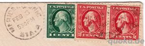 Briefmarken, stamp, Amerika George Washington 1 + 2 Cent auf Brief Bild 2