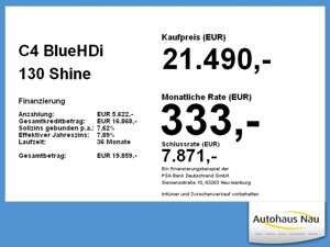 Citroen C4 BlueHDi 130 Shine EAT8 inkl. Inspektionspaket BigD Bild 5