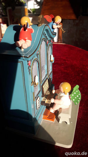 wendt und kühn engel Spieluhr alt Orgel " oh du fröhliche" Bild 3