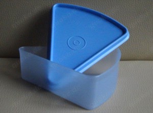 Tupperware Käse Ecke Aufbewahrungsbehälter blau, dreieckig, Neu, unbenutzt