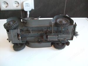  Hausser   Elastolin Wehrmacht Kübelwagen mit Verdeck, Federwerk und Licht ist ok Bild 9