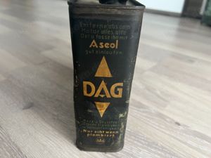  Oldtimer Blechdose Aseol Auto Oel, original aus den 30 er Jahren, Zeitz Bild 4