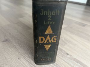  Oldtimer Blechdose Aseol Auto Oel, original aus den 30 er Jahren, Zeitz Bild 5