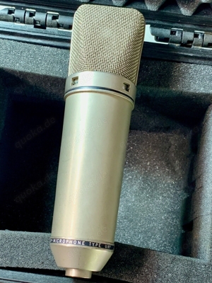 1968 klassisches Neumann U87 Mikrofon, P48, Stoßstange, Knebel, Adapter und Peli