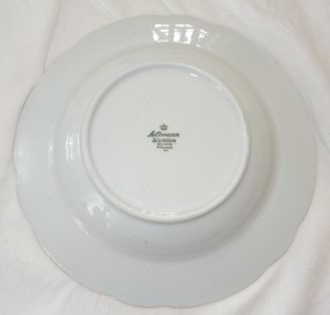 CM8 Seltmann Weiden Speiseteller Suppenteller alt Porzellan weiß Goldrand   22,8 cm Teller  Bild 2