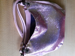 Pinke Tasche mit Pailetten von Emily & Noah