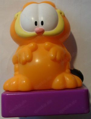 DA Burger King Garfield Figur auf rollendem Sockel älter gut erhalten Werbeartikel Fanartikel