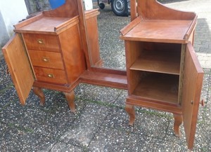 Schminktisch mit Spiegel, Biedermeier Bild 2