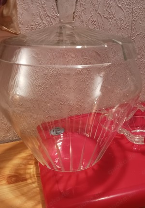 Bowle-Glasset   altes Glas   gebrauchter, guter Zustand Bild 5