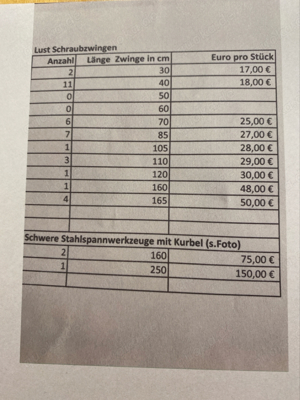 Schraubzwingen Lust  Bild 5