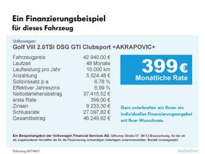 Volkswagen Golf GTI Golf VIII 2.0TSI DSG GTI Clubsport +AKRAPOVIC+ LED Bild 4