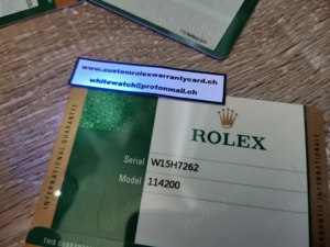 VERKAUFE Blanko Rolex Zertifikat Garantiekarte Bild 4