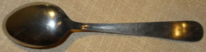 E BSW Speiselöffel Suppenlöffel älter Edelstahl rostfrei 19,5x1,9 4,2x6,5 gut erhalten Alt Löffel Be Bild 2