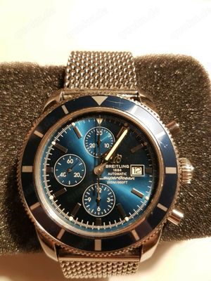 Breitling Superocean Heritage Chronograph blau 46mm Mesh