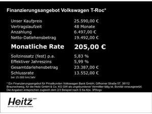 Volkswagen T-Roc 1.5 TSI DSG Sport Navi LED Rückfahrkamera Bild 2