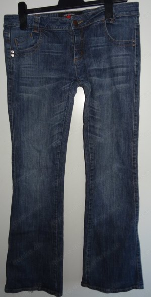 KHT AMISU Jeans Hose Damenjeans Gr. 44 blau Baumwolle Elasthan Kleidung Damen gut erhalten bis auf H